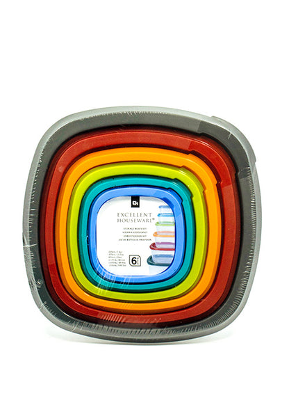 Storage Boxes wLid 6pcs