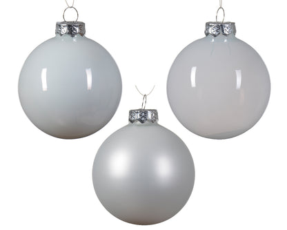 Decoris Glass Baub 21pc Wnt Wht