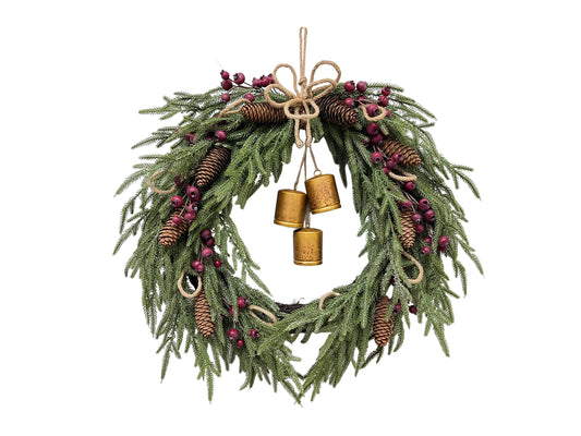 Wreath 24in Acorn/Berry/Bell