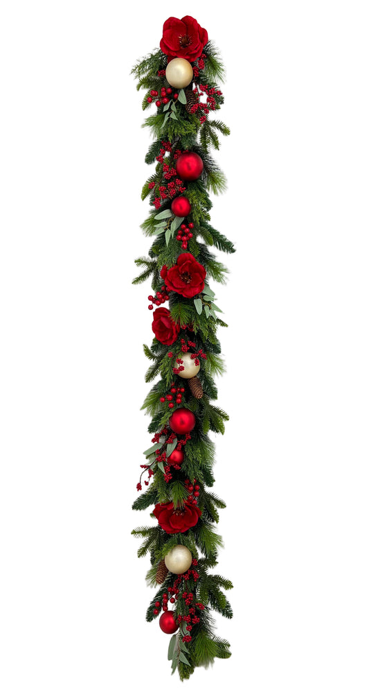Garland 6ft BallsBerryFlwr