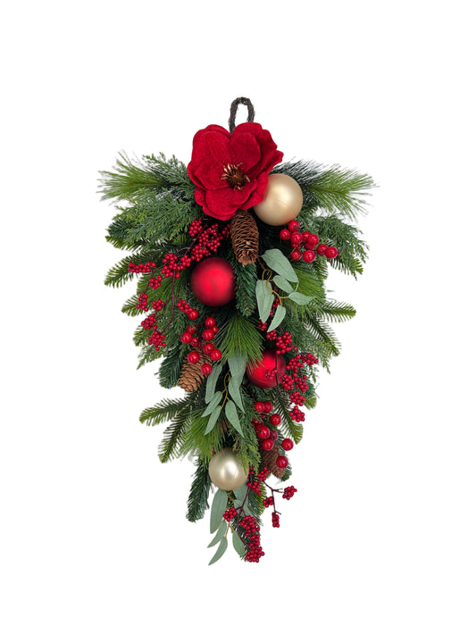 Swag 28in BallsBerriesFlwrs