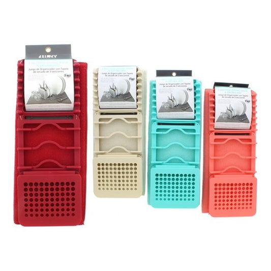 HL 3Section Drying Rack n Mat Set 3Asst