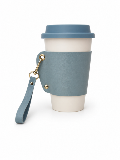 Porcelain Coffee Mug w/Lid Wht 400ml