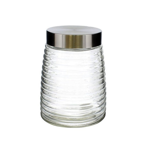 Glass Canister Jar H/Comb 1100ml
