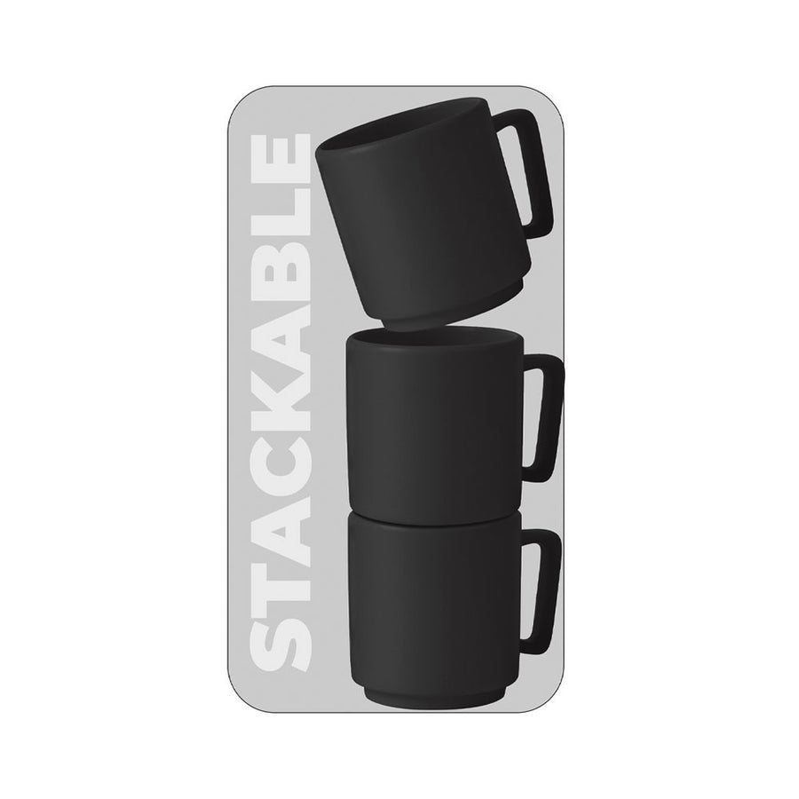 Mug Set 4pcs Matte Blk