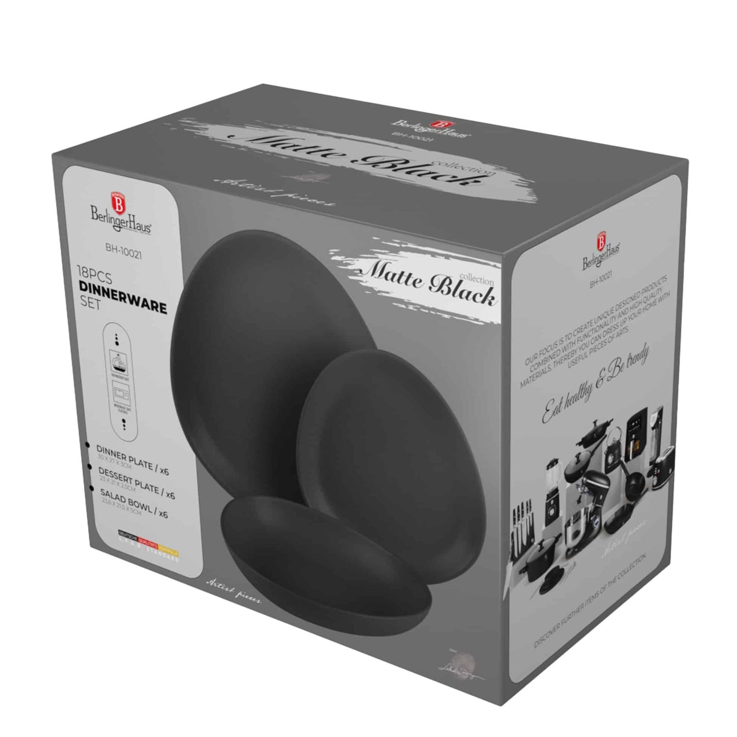 BH Dinnerware 18pc Matte Black