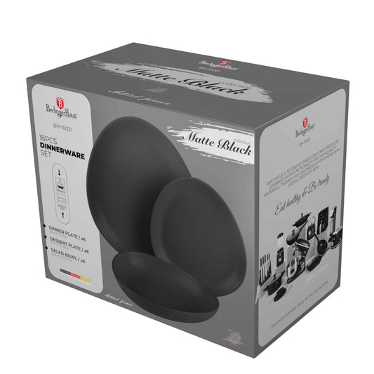 BH Dinnerware 18pc Matte Black
