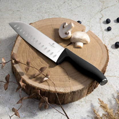Santoku Knife 17.5c Blk Mt