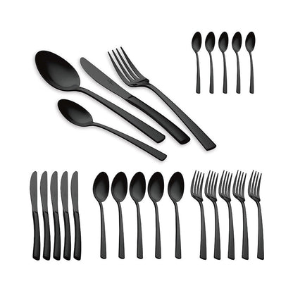Cutlery Set 24pc Mirror Blk