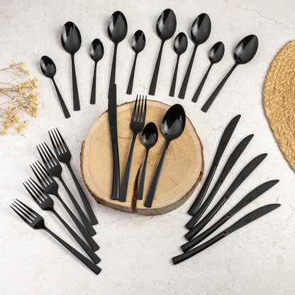 Cutlery Set 24pc Mirror Blk