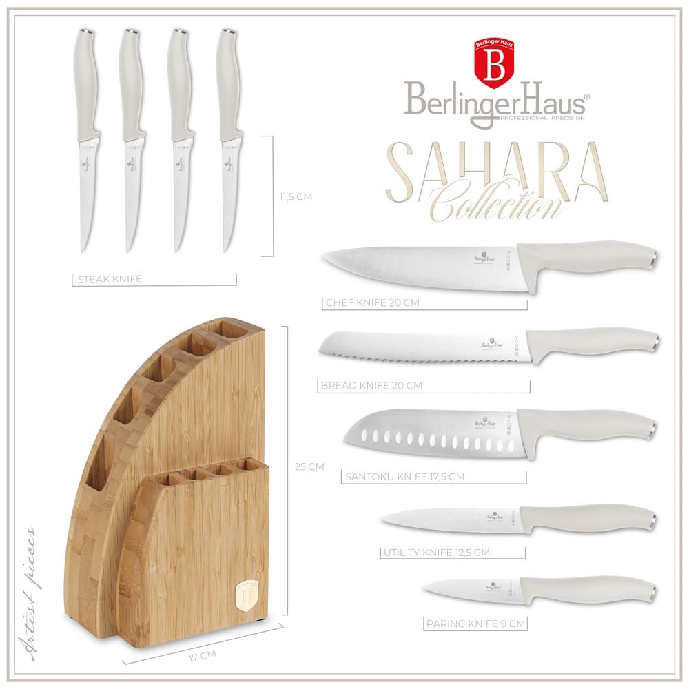 Knife Set 10pc Bmb Stnd Sahara