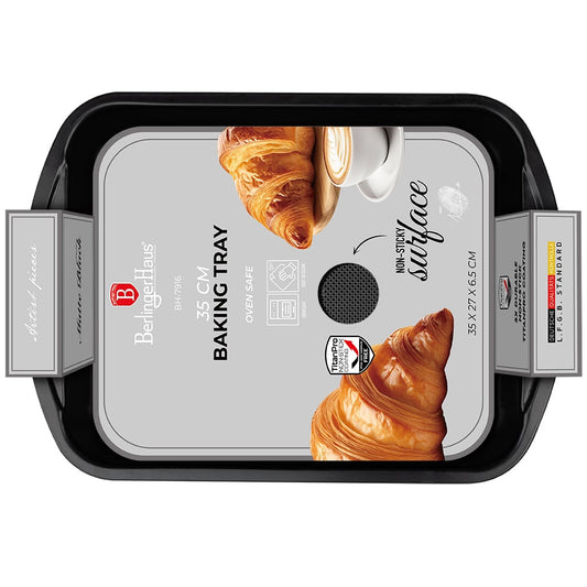 BH Roaster Oblong  Pan 35X27 Matt Blk