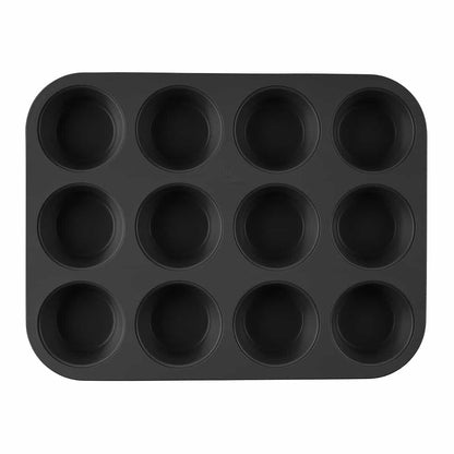 BH Muffin Pan 12pcs Matte Blk