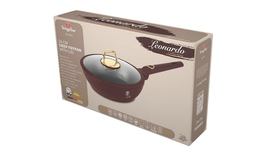 BH Frypan Dp w/Lid 24cm Leonardo