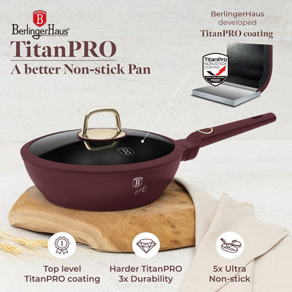 BH Frypan Dp w/Lid 24cm Leonardo