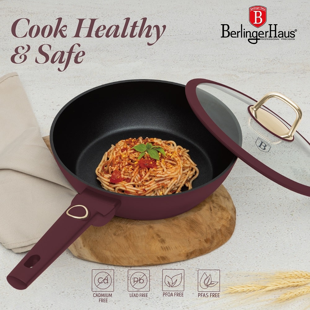 BH Frypan Dp w/Lid 24cm Leonardo