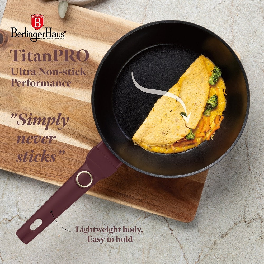 BH Frypan Dp w/Lid 24cm Leonardo