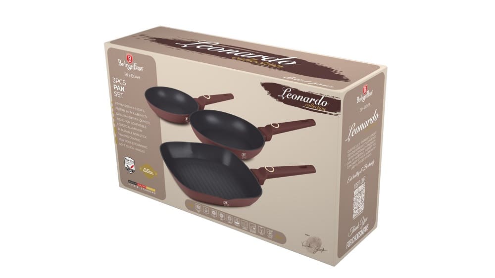 BH Frypan Set 3pc Leonardo