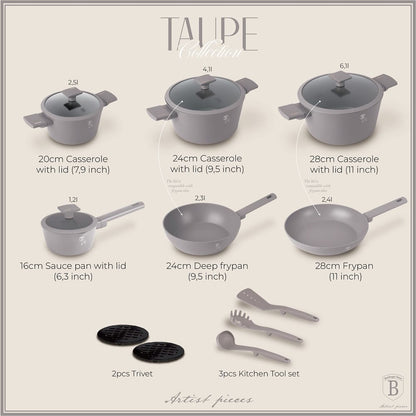 BH Cookware Set 15pc Taupe
