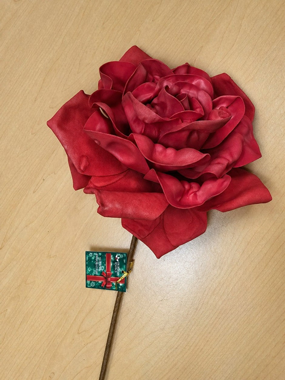 HB Foam Rose On Stem Red