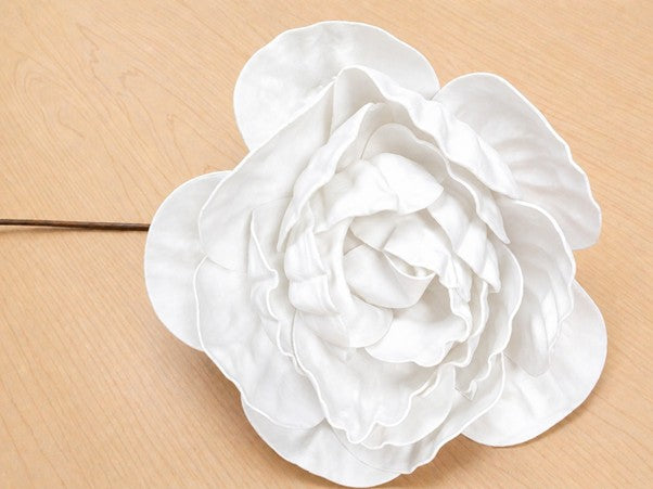 HB Jumbo Foam Flower On Stem White