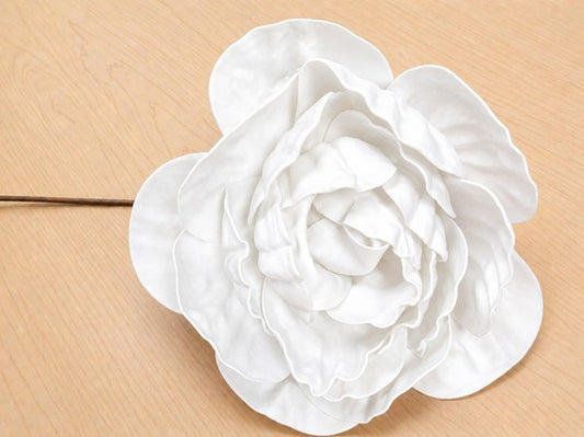 HB Jumbo Foam Flower On Stem White