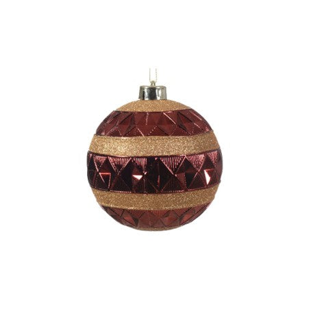 Dec Baub Poly 3ass Oxblood