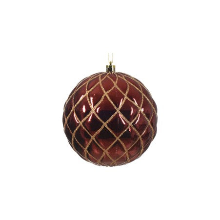 Dec Baub Poly 3ass Oxblood