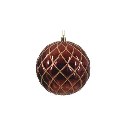 Dec Baub Poly 3ass Oxblood