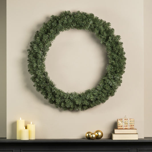 Wreath 29.5ins 416 Tips Grn In/Out