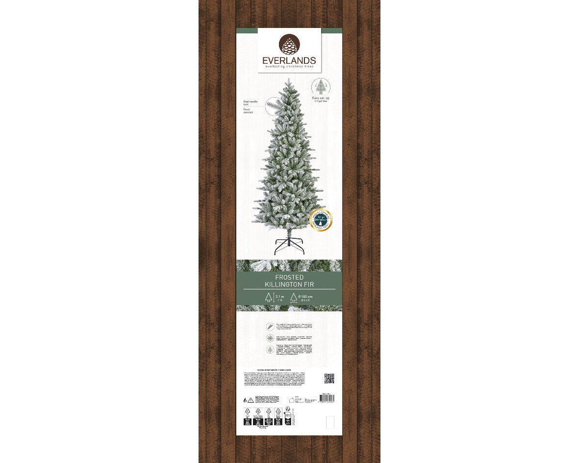 Killington Fir Frosted Hinged Tree 7ft