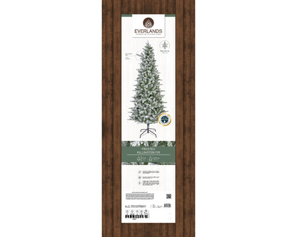 Artificial Killington Fir Frosted Hinged Tree 8ft