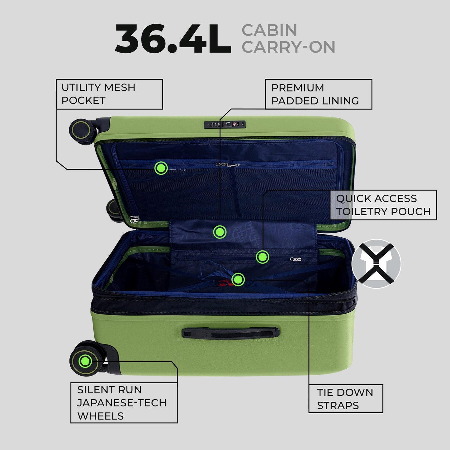 Freeland Hard Lugg 19in Green