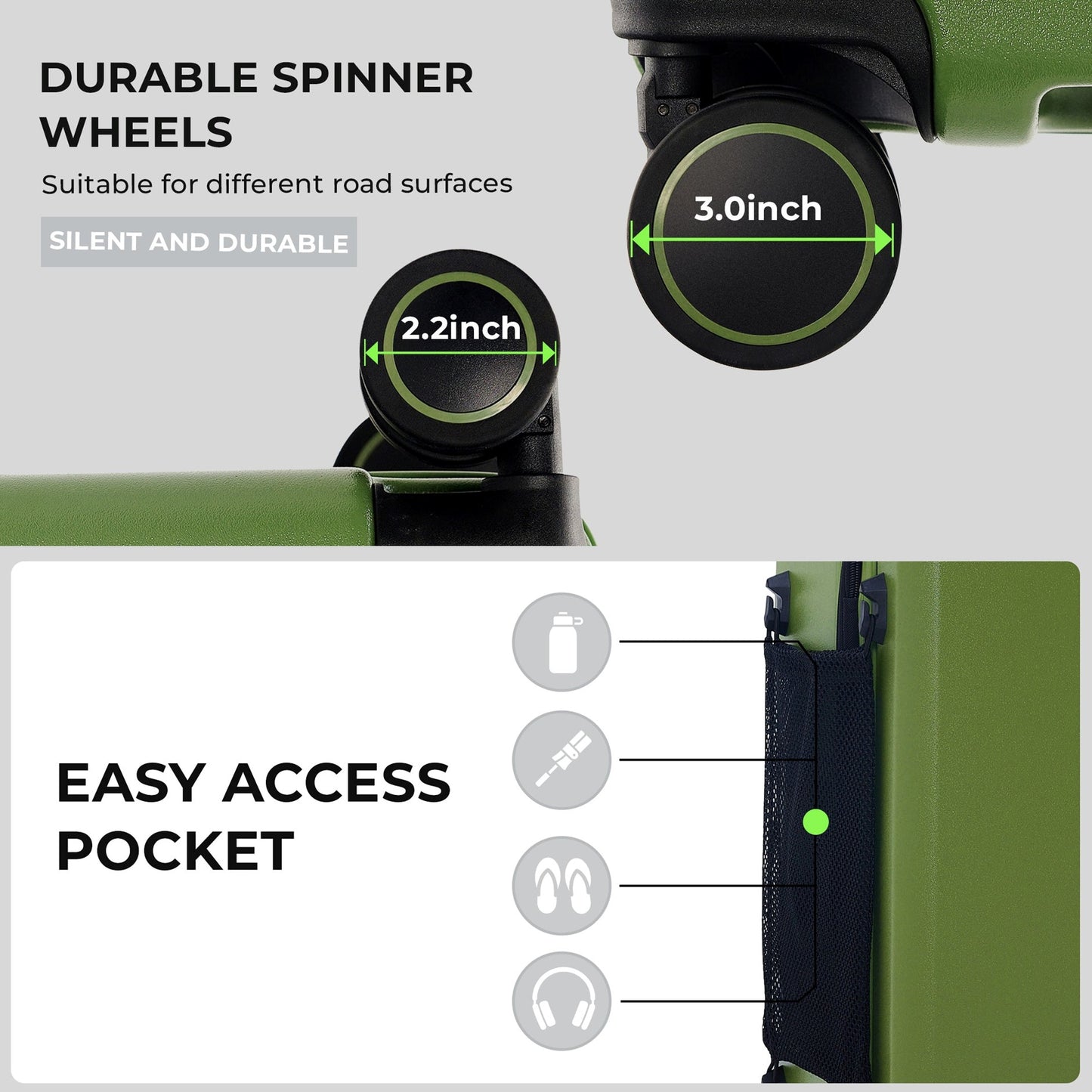 Freeland Hard Lugg 19in Green