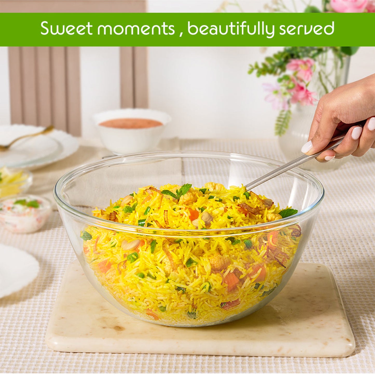 Boro Glass Mixing Bowl 1.5L