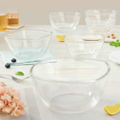 Boro Glass Mixing Bowl Set 3pc