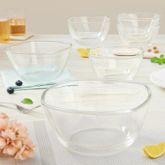 Boro Glass Mixing Bowl Set 3pc