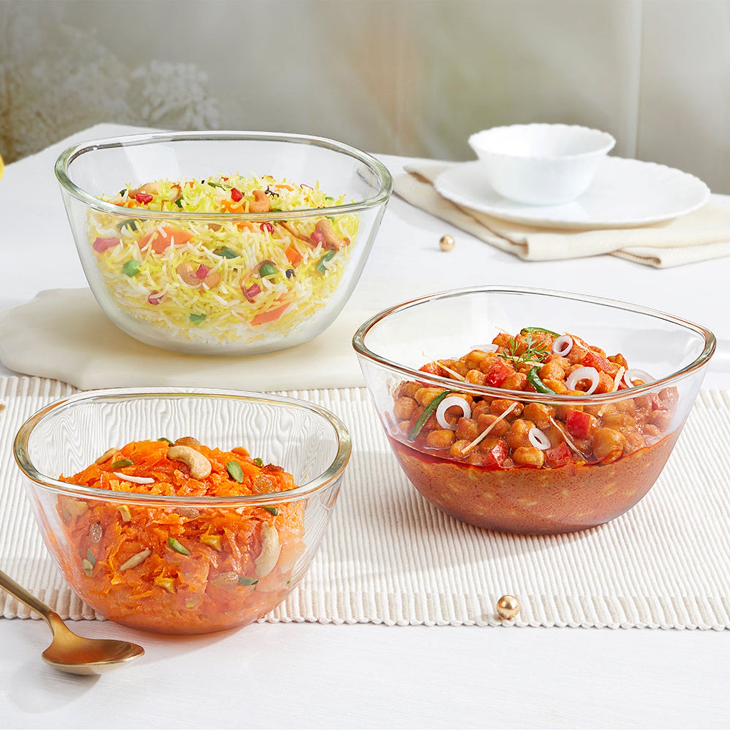 Boro Glass Mixing Bowl Set 3pc