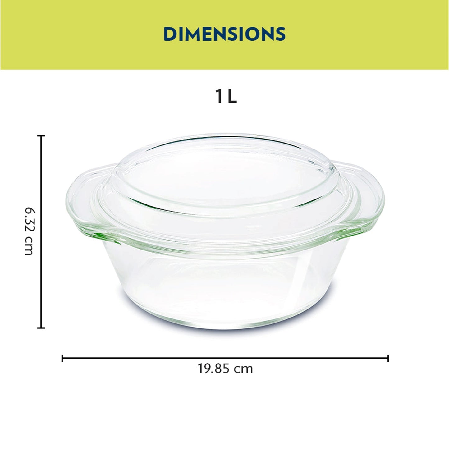 Boro Rnd Glass Casserole Dish w/Lid