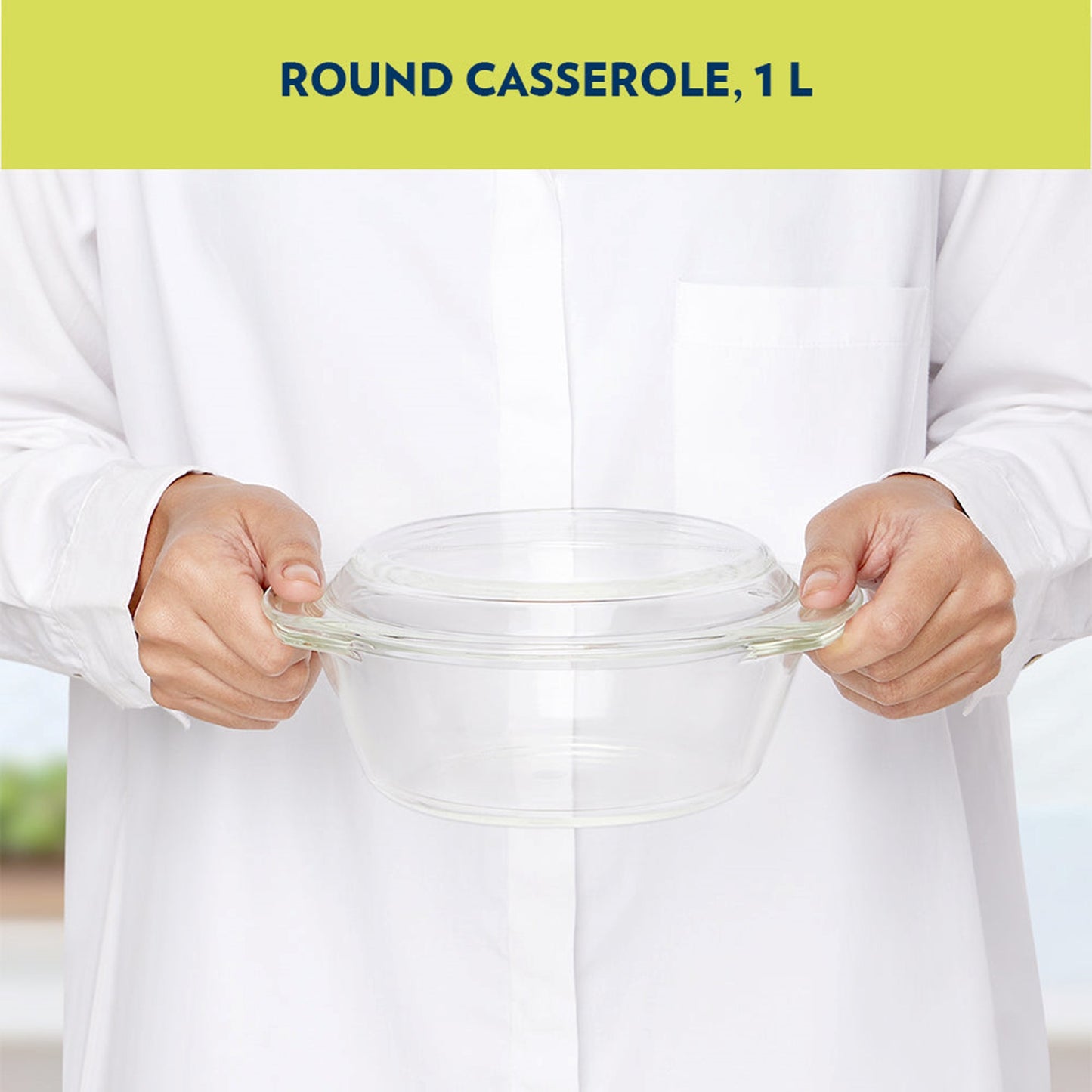 Boro Rnd Glass Casserole Dish w/Lid