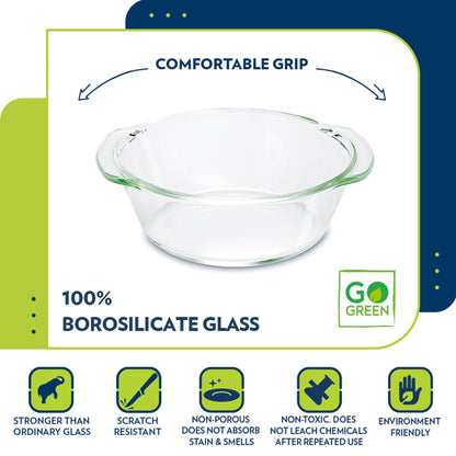 Boro Rnd Glass Casserole Dish w/Lid