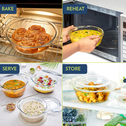 Boro Rnd Glass Casserole Dish w/Lid