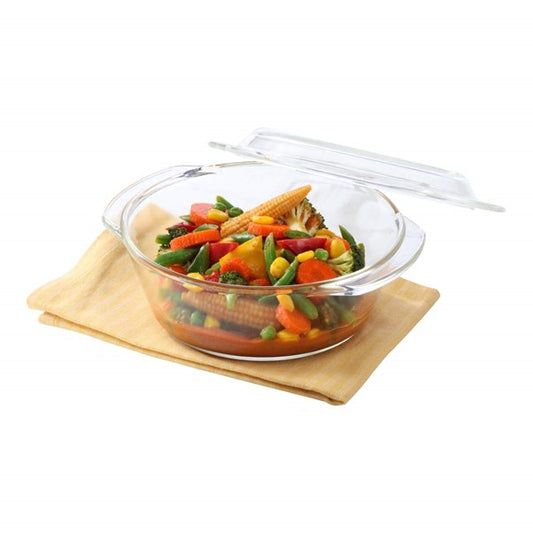 Boro Rnd Casserole Glass Dish w/Lid 1.5L