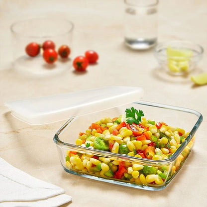 Boro Sq Glass Baking Dish w/Lid 500ml