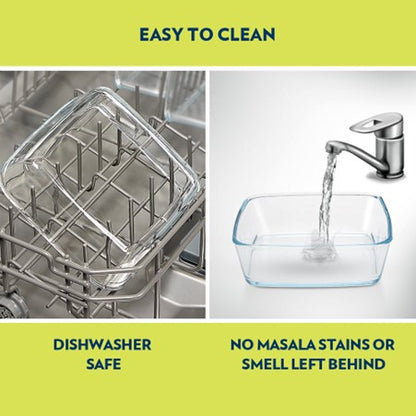 Boro Glass Dish Set w/Plastic Lids 3pc