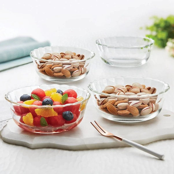 Boro Designer Glass Bowl Set 4pc