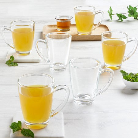 Boro Glass Mug Serene 6pc 195ml