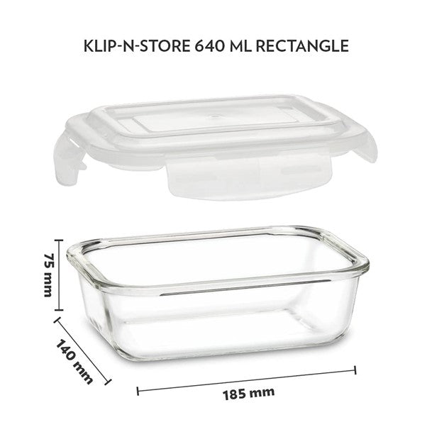 Boro Rect/Glass Bowl 640ml
