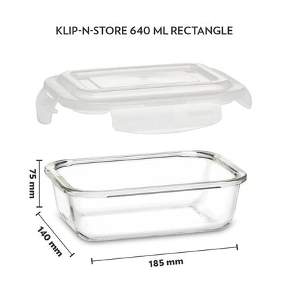 Boro Rect/Glass Bowl 640ml