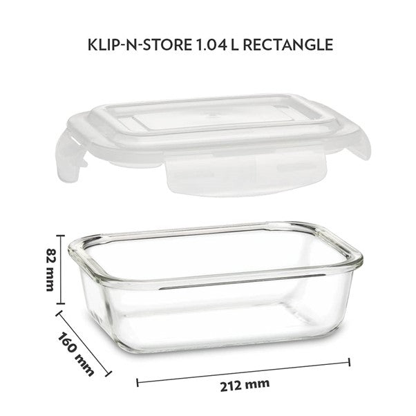 Boro Rect/Glass Bowl 1040ml